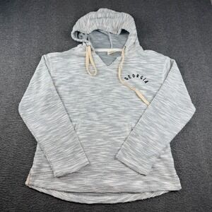 Magu Distributors Hoodie Women's XL Gray Georgia Knit Pullover V-Neck Space Dye